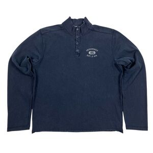 Vintage Y2K Abercrombie & Fitch Distressed Faded Blue Muscle Fit Henley Shirt